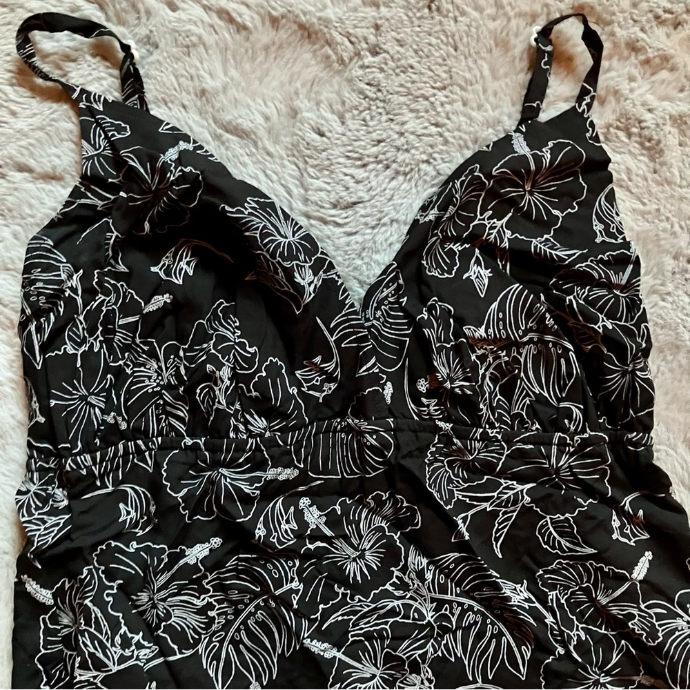 Guy Harvey Black and White Plunge Sundress